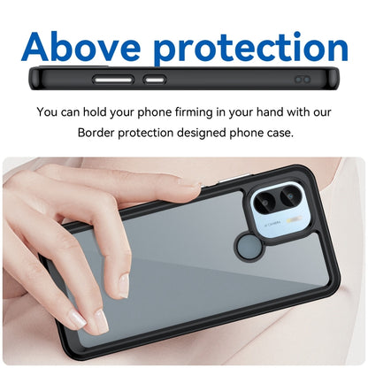 For Xiaomi Poco C50 Colorful Series Acrylic Hybrid TPU Phone Case(Black) by buy2fix