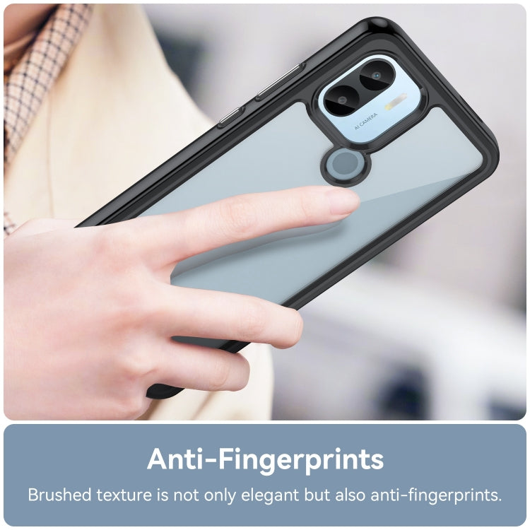 For Xiaomi Poco C50 Colorful Series Acrylic Hybrid TPU Phone Case(Black) by buy2fix