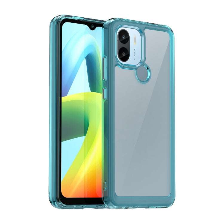 For Xiaomi Poco C51 Colorful Series Acrylic Hybrid TPU Phone Case(Transparent Blue) - Xiaomi Cases by buy2fix | Online Shopping UK | buy2fix