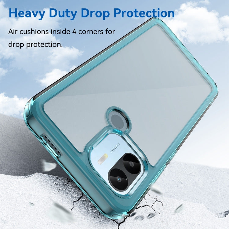 For Xiaomi Poco C51 Colorful Series Acrylic Hybrid TPU Phone Case(Transparent Blue) - Xiaomi Cases by buy2fix | Online Shopping UK | buy2fix