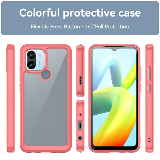 For Xiaomi Redmi A1+ Colorful Series Acrylic Hybrid TPU Phone Case(Red) by buy2fix