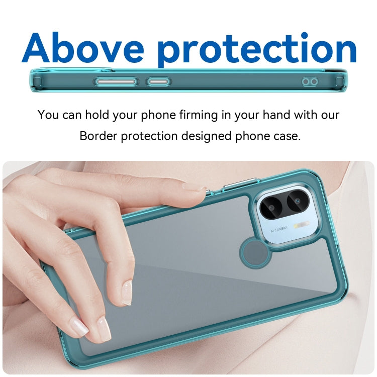 For Xiaomi Redmi A2+ Colorful Series Acrylic Hybrid TPU Phone Case(Transparent Blue) - Xiaomi Cases by buy2fix | Online Shopping UK | buy2fix