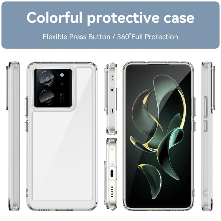 For Xiaomi 13T Colorful Series Acrylic Hybrid TPU Phone Case(Transparent) by buy2fix