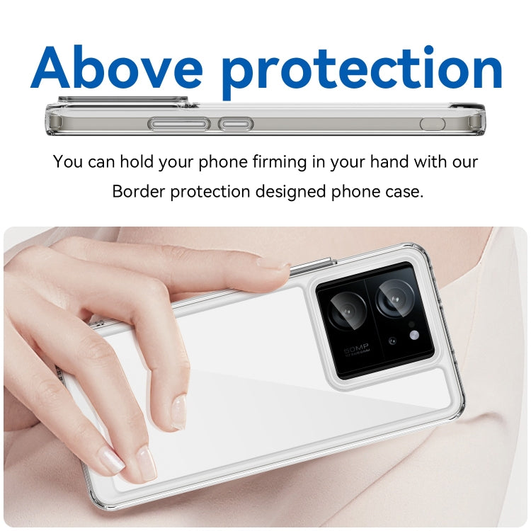 For Xiaomi 13T Colorful Series Acrylic Hybrid TPU Phone Case(Transparent) by buy2fix