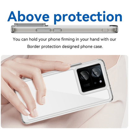 For Xiaomi 13T Colorful Series Acrylic Hybrid TPU Phone Case(Transparent) by buy2fix