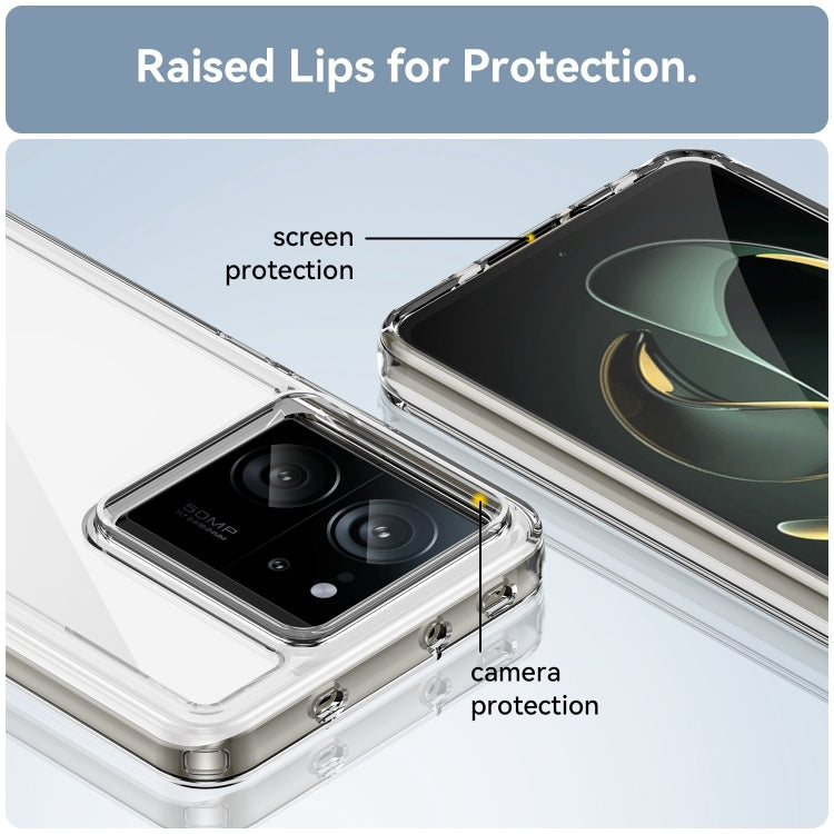 For Xiaomi 13T Colorful Series Acrylic Hybrid TPU Phone Case(Transparent) by buy2fix