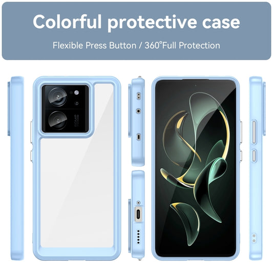 For Xiaomi 13T Colorful Series Acrylic Hybrid TPU Phone Case(Blue) by buy2fix