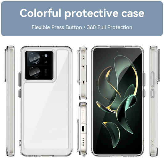For Xiaomi 13T Pro Colorful Series Acrylic Hybrid TPU Phone Case(Transparent) by buy2fix