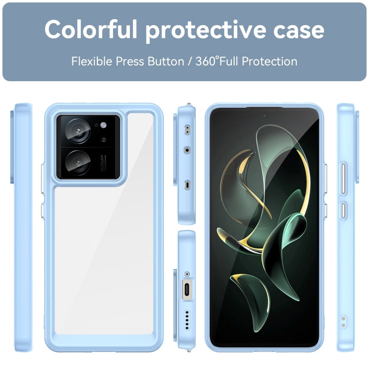 For Xiaomi 13T Pro Colorful Series Acrylic Hybrid TPU Phone Case(Blue) - Xiaomi Cases by buy2fix | Online Shopping UK | buy2fix