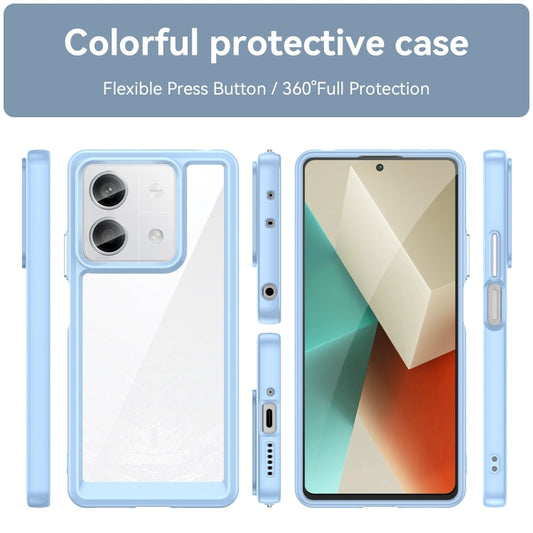 For Xiaomi Redmi Note 13 5G Colorful Series Acrylic Hybrid TPU Phone Case(Blue) by buy2fix