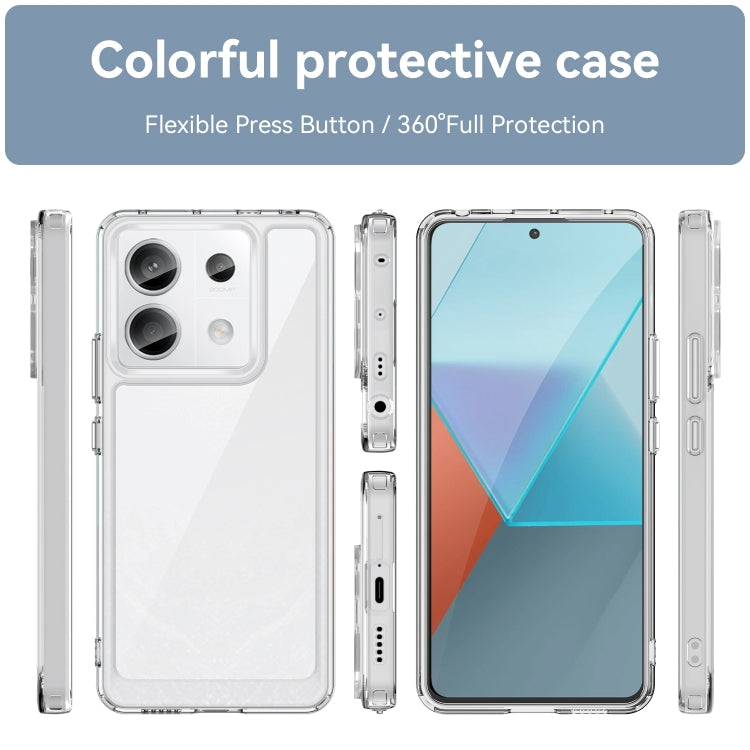 For Xiaomi Redmi Note 13 Pro 5G Colorful Series Acrylic Hybrid TPU Phone Case(Transparent) by buy2fix