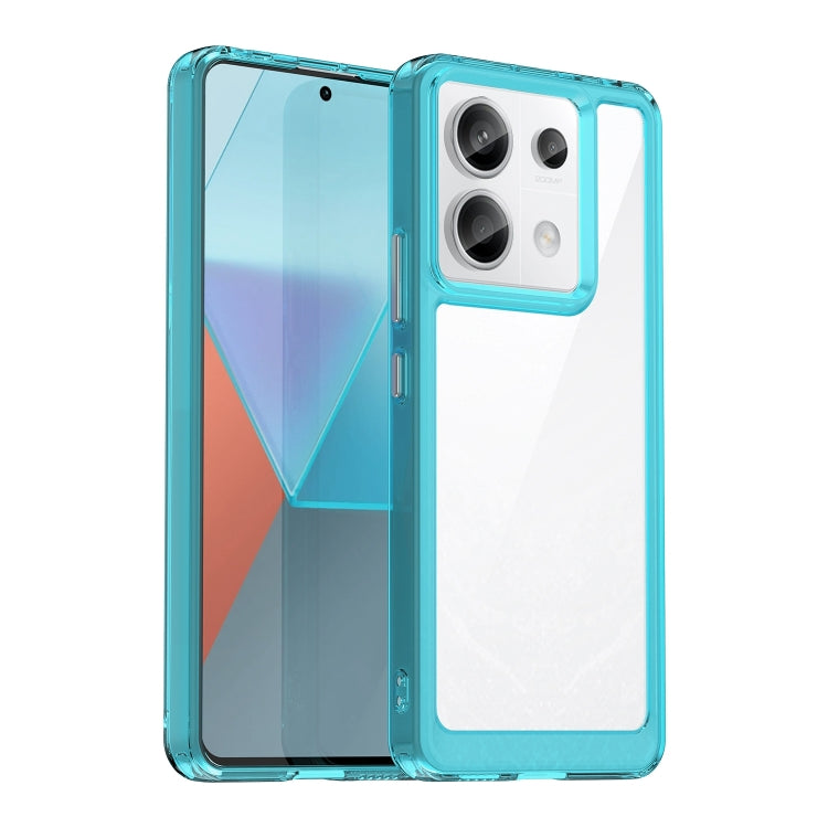 For Xiaomi Redmi Note 13 Pro 5G Colorful Series Acrylic Hybrid TPU Phone Case(Transparent Blue) - Note 13 Pro Cases by buy2fix | Online Shopping UK | buy2fix