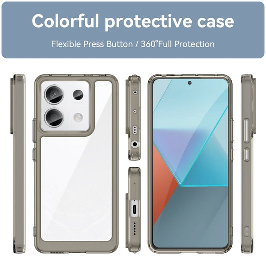 For Xiaomi Redmi Note 13 Pro 5G Colorful Series Acrylic Hybrid TPU Phone Case(Transparent Grey) by buy2fix