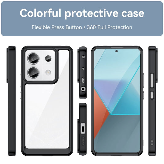 For Xiaomi Redmi Note 13 Pro 5G Colorful Series Acrylic Hybrid TPU Phone Case(Black) by buy2fix