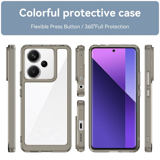 For Xiaomi Redmi Note 13 Pro+ Colorful Series Acrylic Hybrid TPU Phone Case(Transparent Grey) by buy2fix
