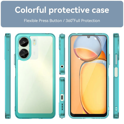 For Xiaomi Redmi 13C 4G Colorful Series Acrylic Hybrid TPU Phone Case(Transparent Blue) - 13C Cases by buy2fix | Online Shopping UK | buy2fix