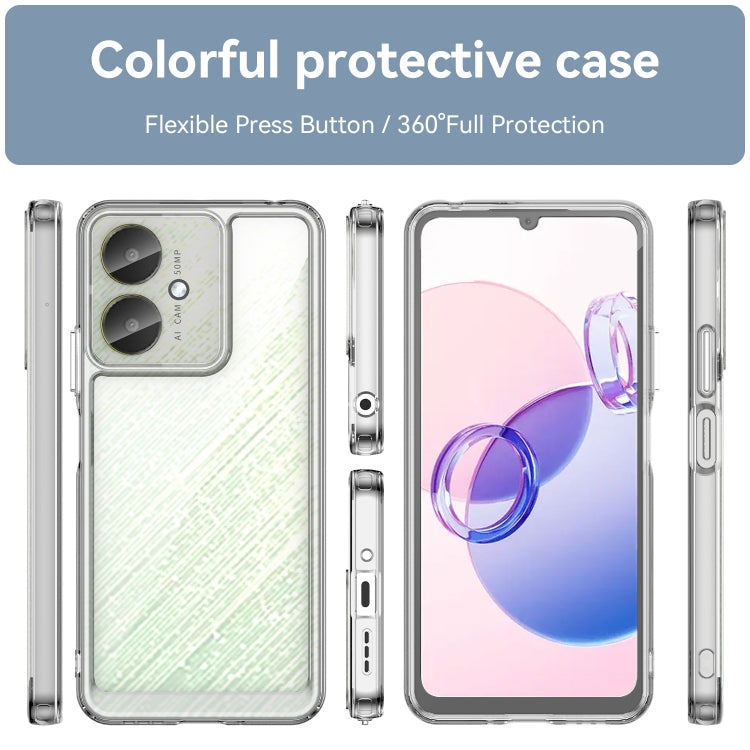 For Xiaomi Poco C65 Colorful Series Acrylic Hybrid TPU Phone Case(Transparent) by buy2fix