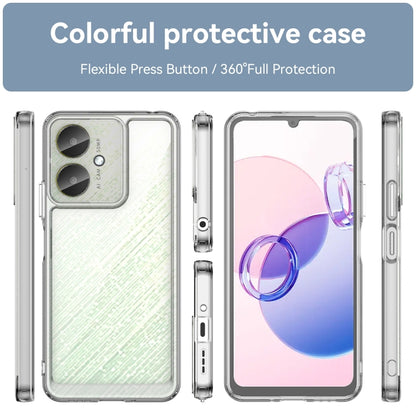 For Xiaomi Poco C65 Colorful Series Acrylic Hybrid TPU Phone Case(Transparent) by buy2fix