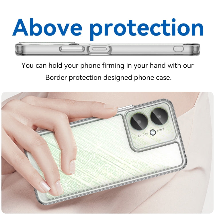 For Xiaomi Poco C65 Colorful Series Acrylic Hybrid TPU Phone Case(Transparent) by buy2fix