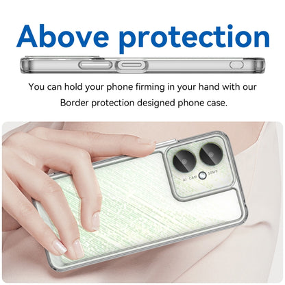 For Xiaomi Poco C65 Colorful Series Acrylic Hybrid TPU Phone Case(Transparent) by buy2fix