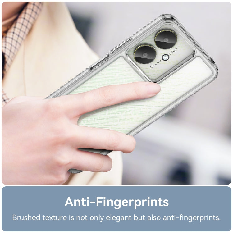 For Xiaomi Poco C65 Colorful Series Acrylic Hybrid TPU Phone Case(Transparent) by buy2fix