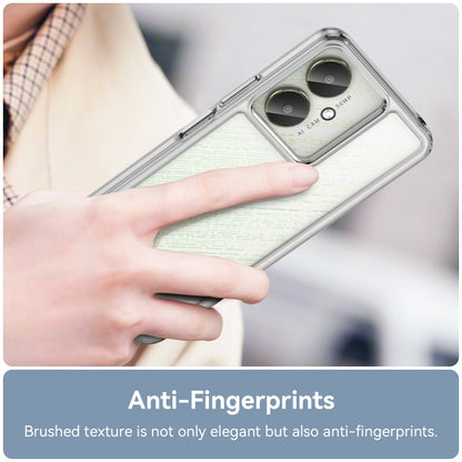 For Xiaomi Poco C65 Colorful Series Acrylic Hybrid TPU Phone Case(Transparent) by buy2fix