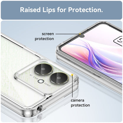 For Xiaomi Poco C65 Colorful Series Acrylic Hybrid TPU Phone Case(Transparent) by buy2fix