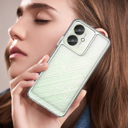 For Xiaomi Poco C65 Colorful Series Acrylic Hybrid TPU Phone Case(Transparent) by buy2fix