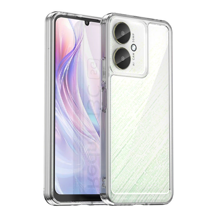 For Xiaomi Poco M6 5G Colorful Series Acrylic Hybrid TPU Phone Case(Transparent) by buy2fix