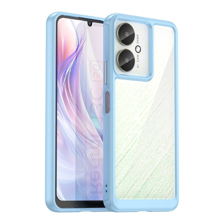 For Xiaomi Poco M6 5G Colorful Series Acrylic Hybrid TPU Phone Case(Blue) by buy2fix