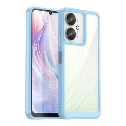 For Xiaomi Poco M6 5G Colorful Series Acrylic Hybrid TPU Phone Case(Blue) by buy2fix