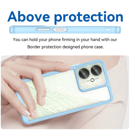 For Xiaomi Poco M6 5G Colorful Series Acrylic Hybrid TPU Phone Case(Blue) by buy2fix