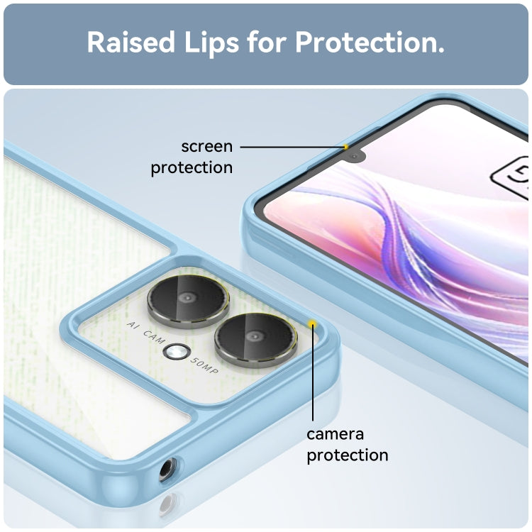 For Xiaomi Poco M6 5G Colorful Series Acrylic Hybrid TPU Phone Case(Blue) by buy2fix