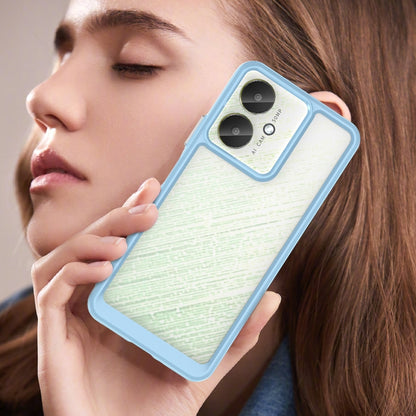 For Xiaomi Poco M6 5G Colorful Series Acrylic Hybrid TPU Phone Case(Blue) by buy2fix