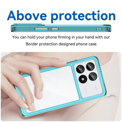 For Xiaomi Redmi K70 Pro Colorful Series Acrylic Hybrid TPU Phone Case(Transparent Blue) - K70 Pro Cases by buy2fix | Online Shopping UK | buy2fix