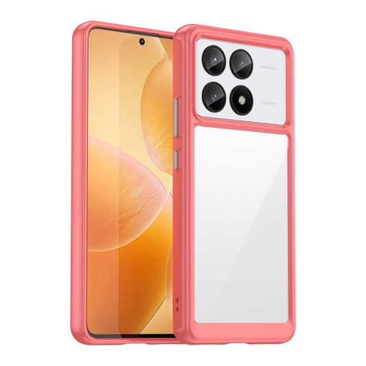 For Xiaomi Redmi K70E Colorful Series Acrylic Hybrid TPU Phone Case(Red) - K70E Cases by buy2fix | Online Shopping UK | buy2fix