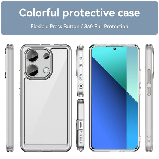 For Xiaomi Redmi Note 13 4G Global Colorful Series Acrylic Hybrid TPU Phone Case(Transparent) by buy2fix