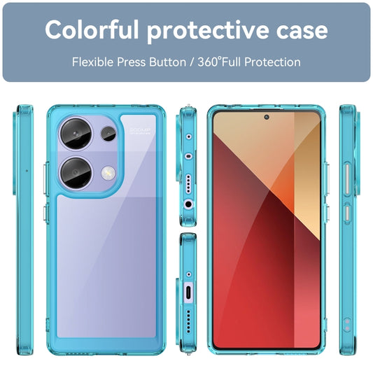For Redmi Note 13 Pro 4G Global Colorful Series Acrylic Hybrid TPU Phone Case(Transparent Blue) by buy2fix