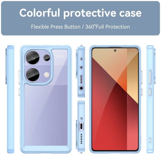 For Redmi Note 13 Pro 4G Global Colorful Series Acrylic Hybrid TPU Phone Case(Blue) by buy2fix
