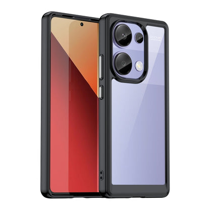 For Redmi Note 13 Pro 4G Global Colorful Series Acrylic Hybrid TPU Phone Case(Black) - Note 13 Pro Cases by buy2fix | Online Shopping UK | buy2fix