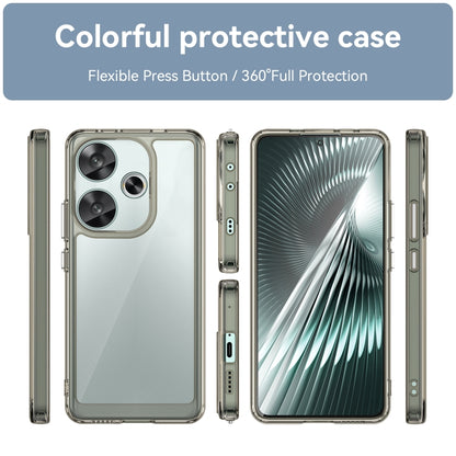 For Xiaomi Redmi Turbo 3 Colorful Series Acrylic Hybrid TPU Phone Case(Transparent Grey) - Xiaomi Cases by buy2fix | Online Shopping UK | buy2fix