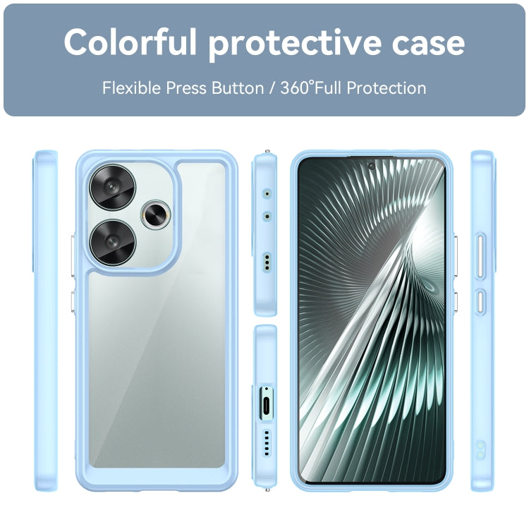 For Xiaomi Redmi Turbo 3 Colorful Series Acrylic Hybrid TPU Phone Case(Blue) by buy2fix