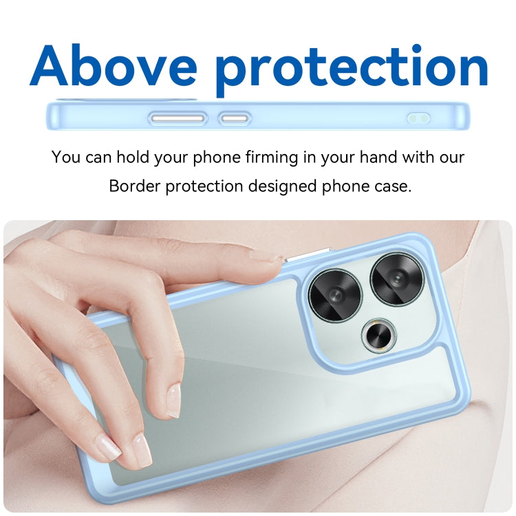 For Xiaomi Redmi Turbo 3 Colorful Series Acrylic Hybrid TPU Phone Case(Blue) by buy2fix