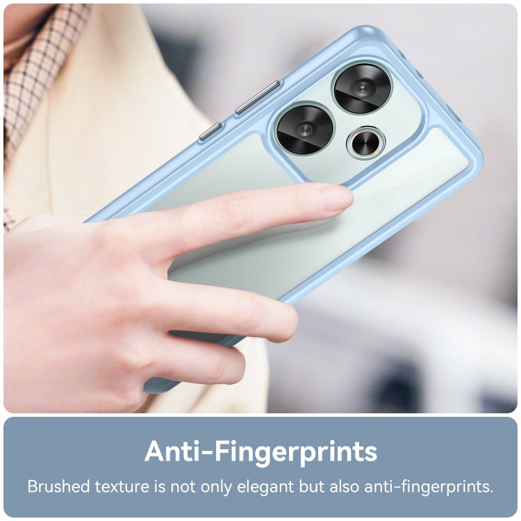 For Xiaomi Redmi Turbo 3 Colorful Series Acrylic Hybrid TPU Phone Case(Blue) by buy2fix