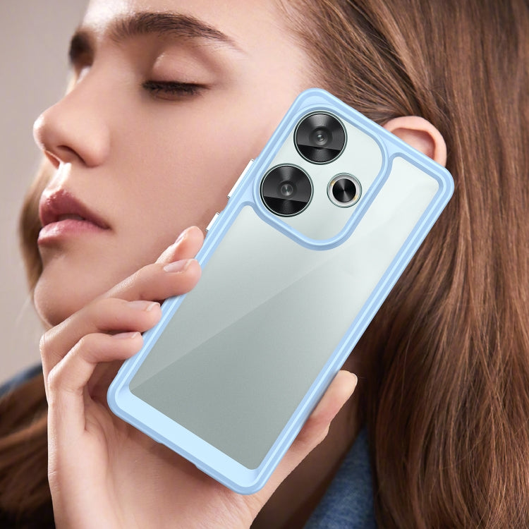 For Xiaomi Redmi Turbo 3 Colorful Series Acrylic Hybrid TPU Phone Case(Blue) by buy2fix