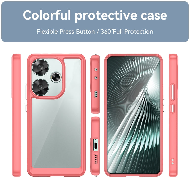 For Xiaomi Redmi Turbo 3 Colorful Series Acrylic Hybrid TPU Phone Case(Red) - Xiaomi Cases by buy2fix | Online Shopping UK | buy2fix