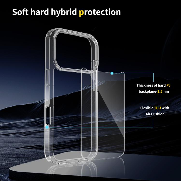 For iPhone 17 Pro Scratchproof Acrylic TPU Phone Case(Black) - iPhone 17 Pro Cases by buy2fix | Online Shopping UK | buy2fix