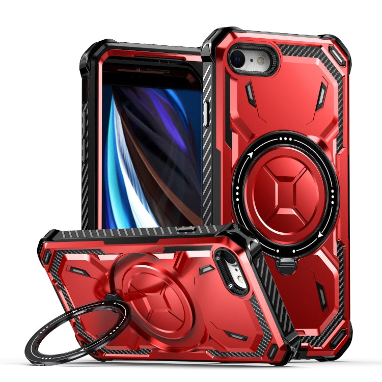 For iPhone SE 2022 / 2020 / 8 / 7 Armor Series Holder Phone Case(Red) by buy2fix