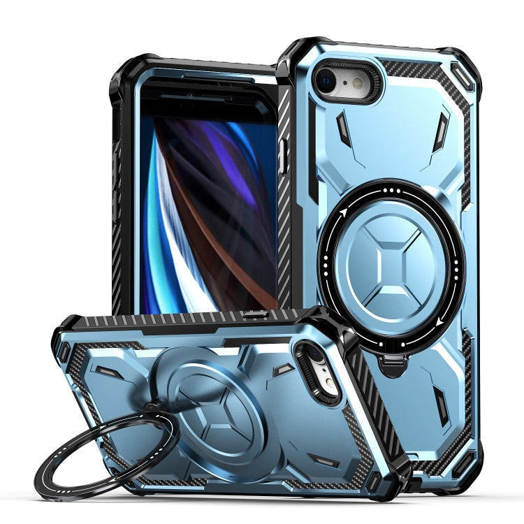 For iPhone SE 2022 / 2020 / 8 / 7 Armor Series Holder Phone Case(Blue) by buy2fix