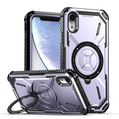For iPhone XR Armor Series Holder Phone Case(Light Purple) by buy2fix